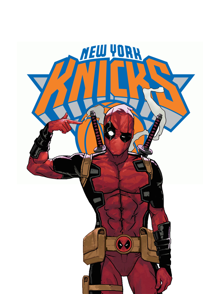 New York Knicks Deadpool Logo vinyl decal